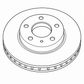 Kia Signature Line Front Brake Rotor for 2018-2023 Rio & Rio5 51712-H8500 SL
