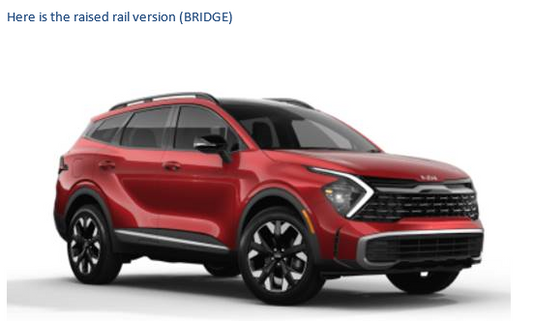 Kia Cross Bars - 2023-2026 Sportage X-Line (Raised Roof Rails) DWF21ACA00CA